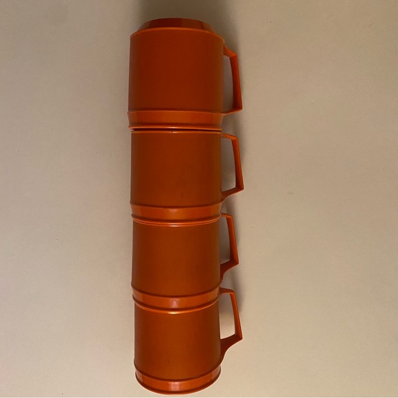 Vintage 60s Aladdin Industries stackable plastic insulated coffee mugs set - Picture 13 of 16